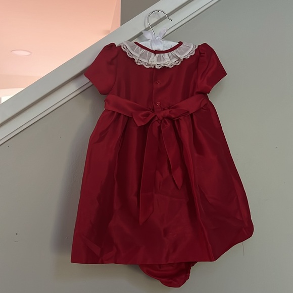 Edgehill Collection Ruffle Neck Short Sleeve Taffeta Dress - Picture 6 of 13